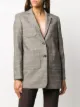 Rokh blazer a cuadros con espalda descubierta
