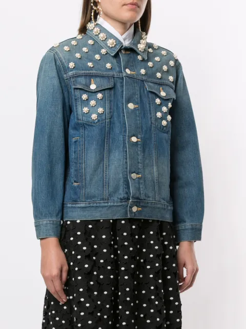 Tu Es Mon Tresor Pearl Flower Denim 