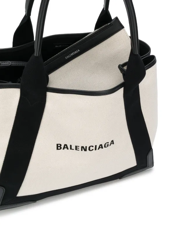 Shop Balenciaga medium Navy Cabas bag with Express Delivery - FARFETCH