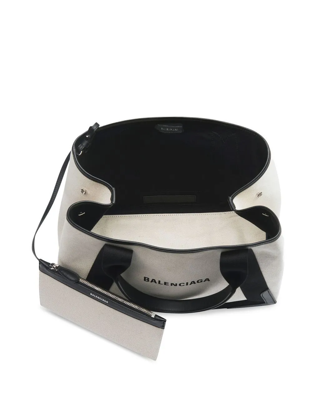Women's Navy Xs Cabas in Black/silver | Balenciaga US