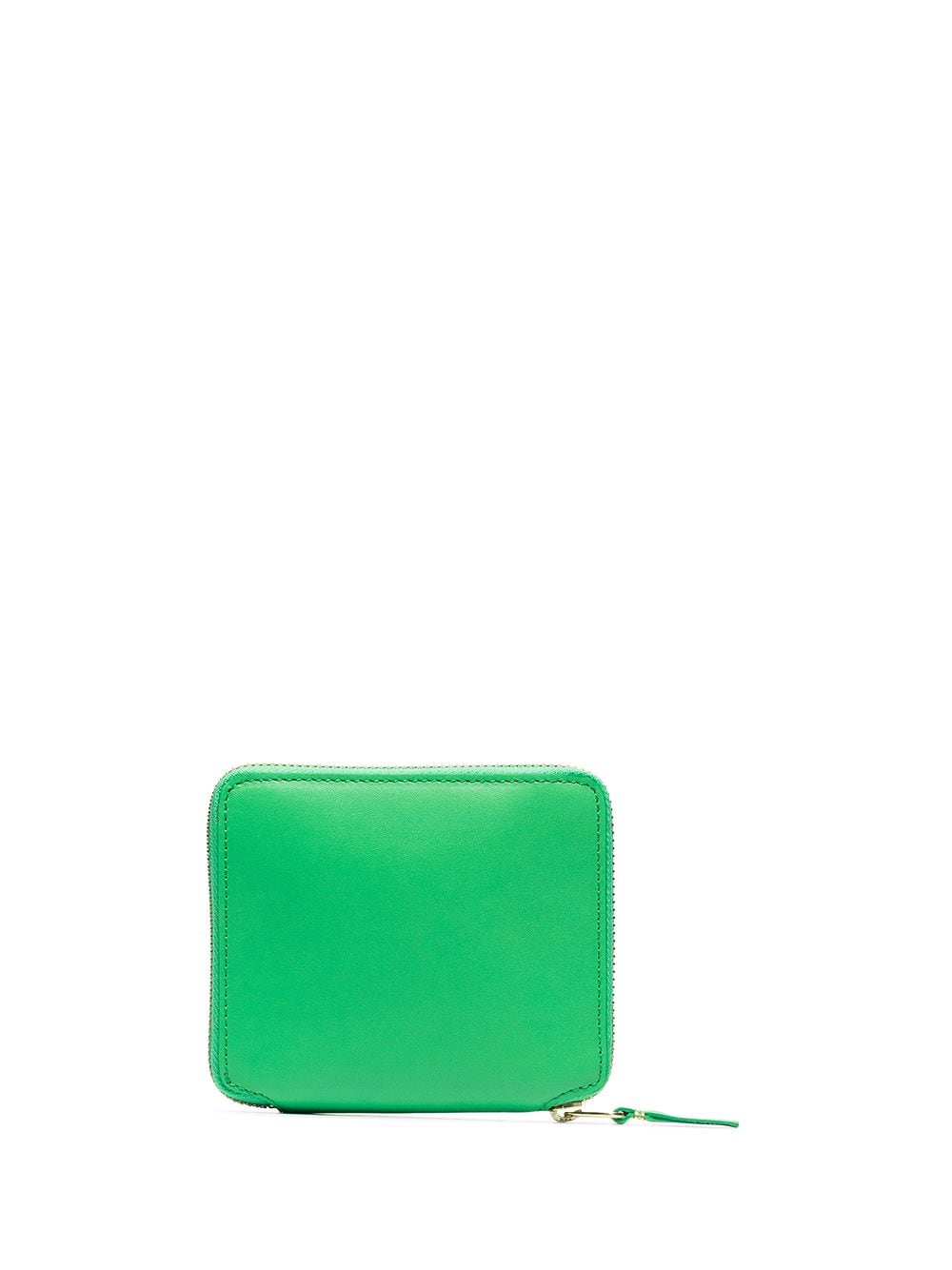 Shop Comme Des Garçons Square-shape Zipped Wallet In Green