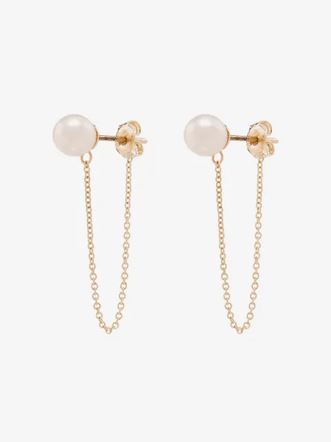 Mateo aretes en oro de 14kt con perla
