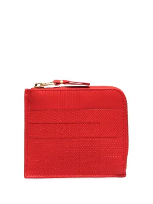Rosso Farfetch Accessori Borse Portafogli e portamonete Portacarte Portafoglio continental con placca logo 