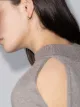Image 2 of Mateo 14kt yellow gold Trio pearl huggie earrings