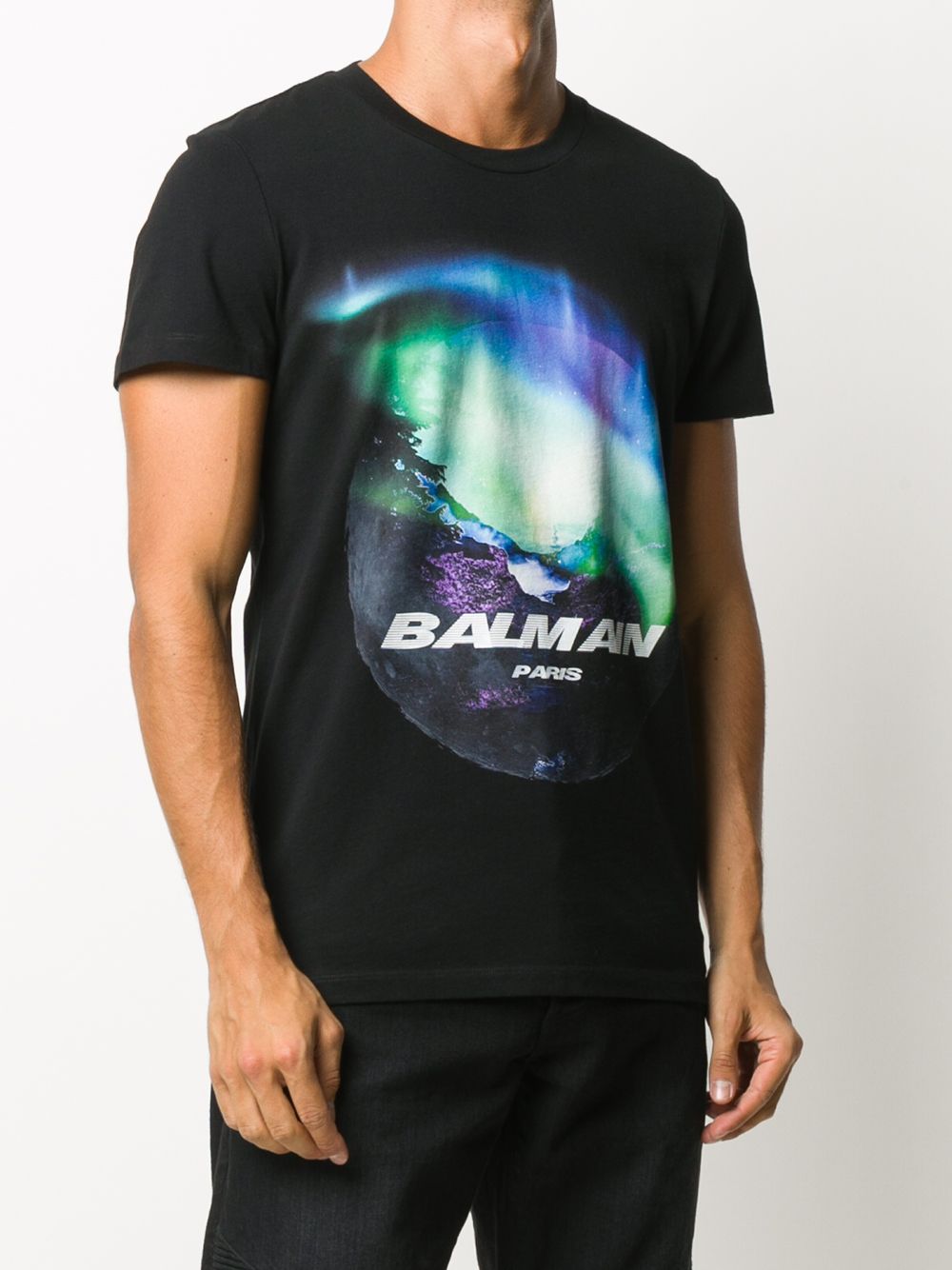 фото Balmain футболка с принтом northern lights