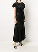 Parlor vestido a rayas con volantes