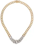 LEO PIZZO 18kt white & yellow gold Groumette chain-link diamond necklace