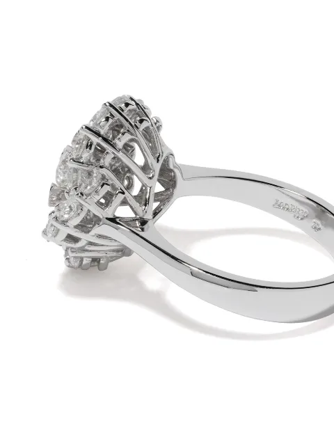 Shop LEO PIZZO 18kt white gold Vortex diamond ring with Express ...