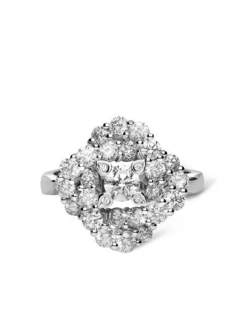 LEO PIZZO 18kt Vortex Weißgoldring mit Diamant
