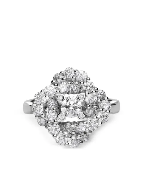 LEO PIZZO anillo Vortex en oro blanco de 18kt con diamantes