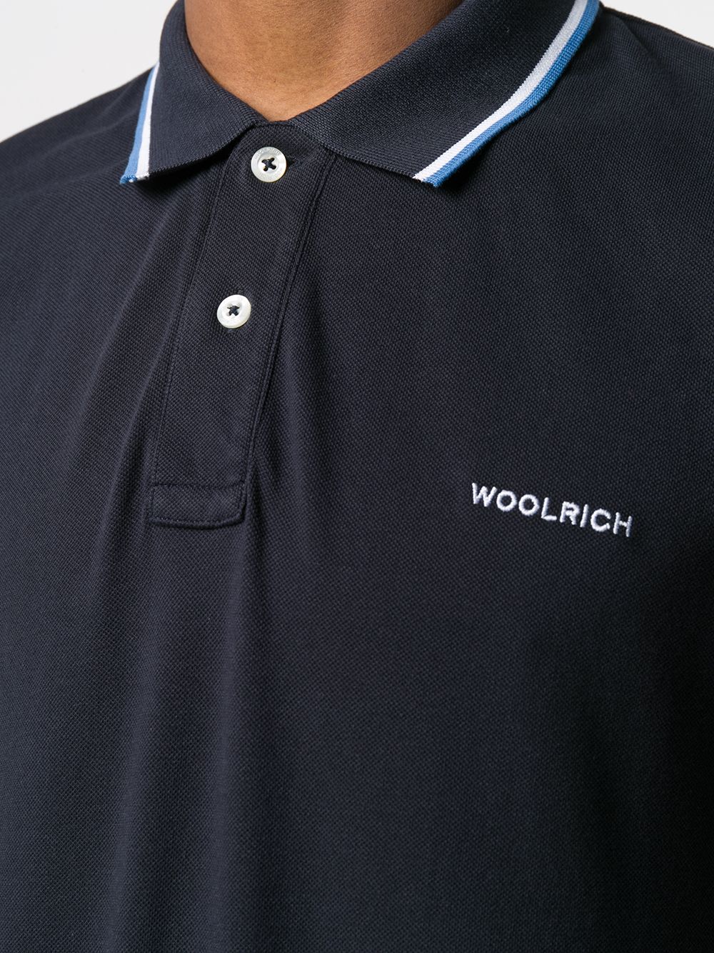 фото Woolrich рубашка поло с вышитым логотипом