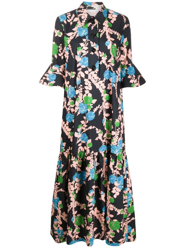 floral maxi shirt