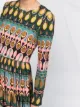 La Doublej abstract print flared dress