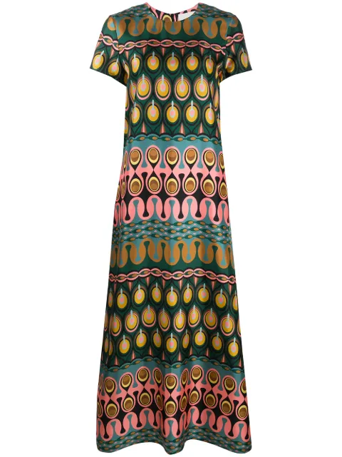 La DoubleJ vestido Swing con estampado geométrico