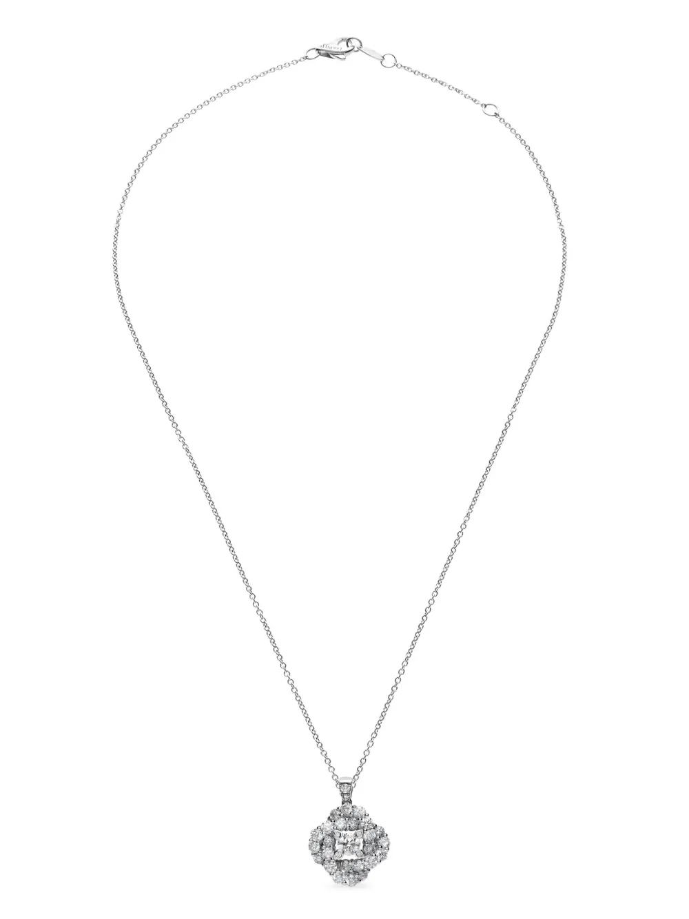LEO PIZZO 18kt white gold diamond Vortex pendant necklace