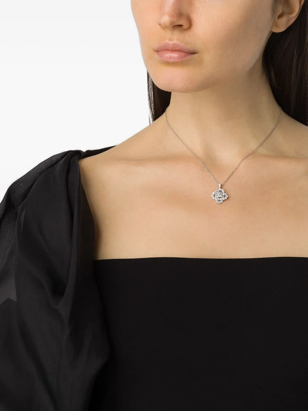 LEO PIZZO collier à pendentif Vortex en or blanc 18ct serti de diamants | Image 2