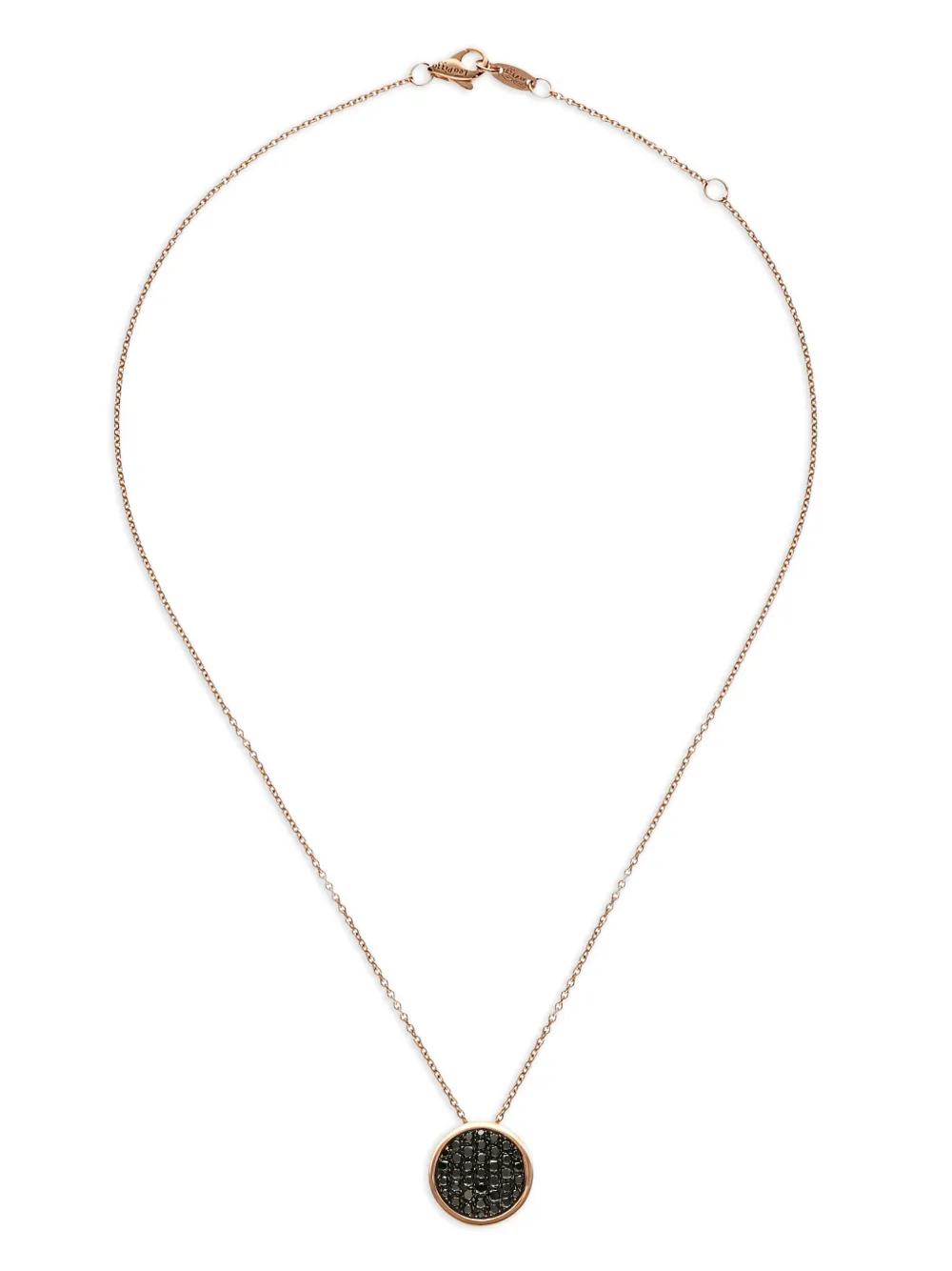 LEO PIZZO 18kt rose gold Coin diamond pendant necklace
