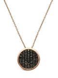 LEO PIZZO 18kt rose gold Coin diamond pendant necklace - Pink