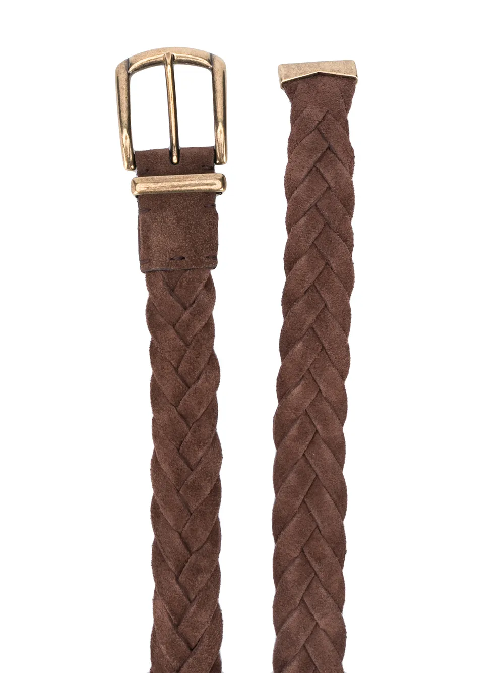 Brunello Cucinelli Geweven riem - Bruin