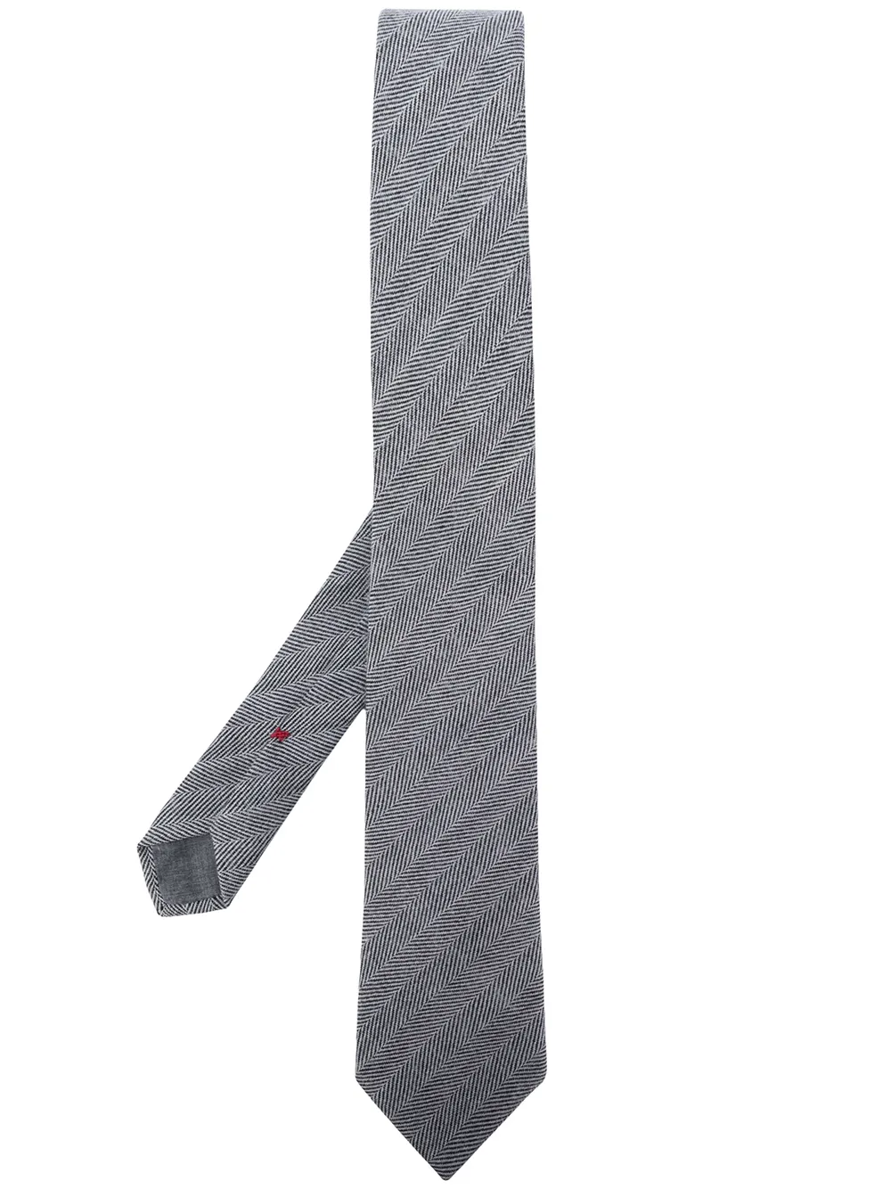 

Brunello Cucinelli herringbone pattern tie - Gris