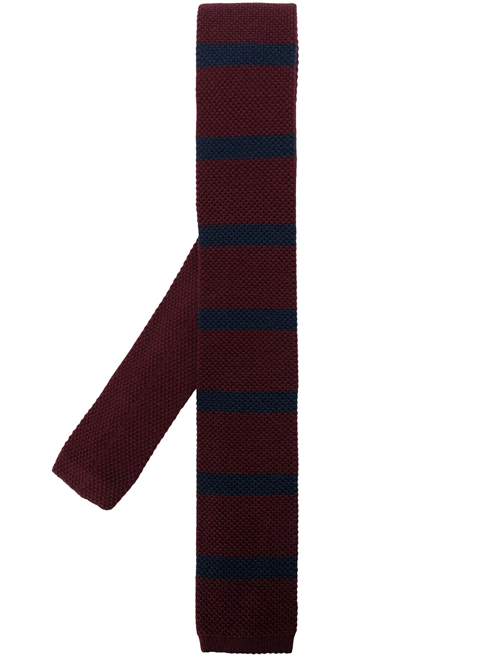 Brunello Cucinelli striped-print knitted tie | Red | Image 1