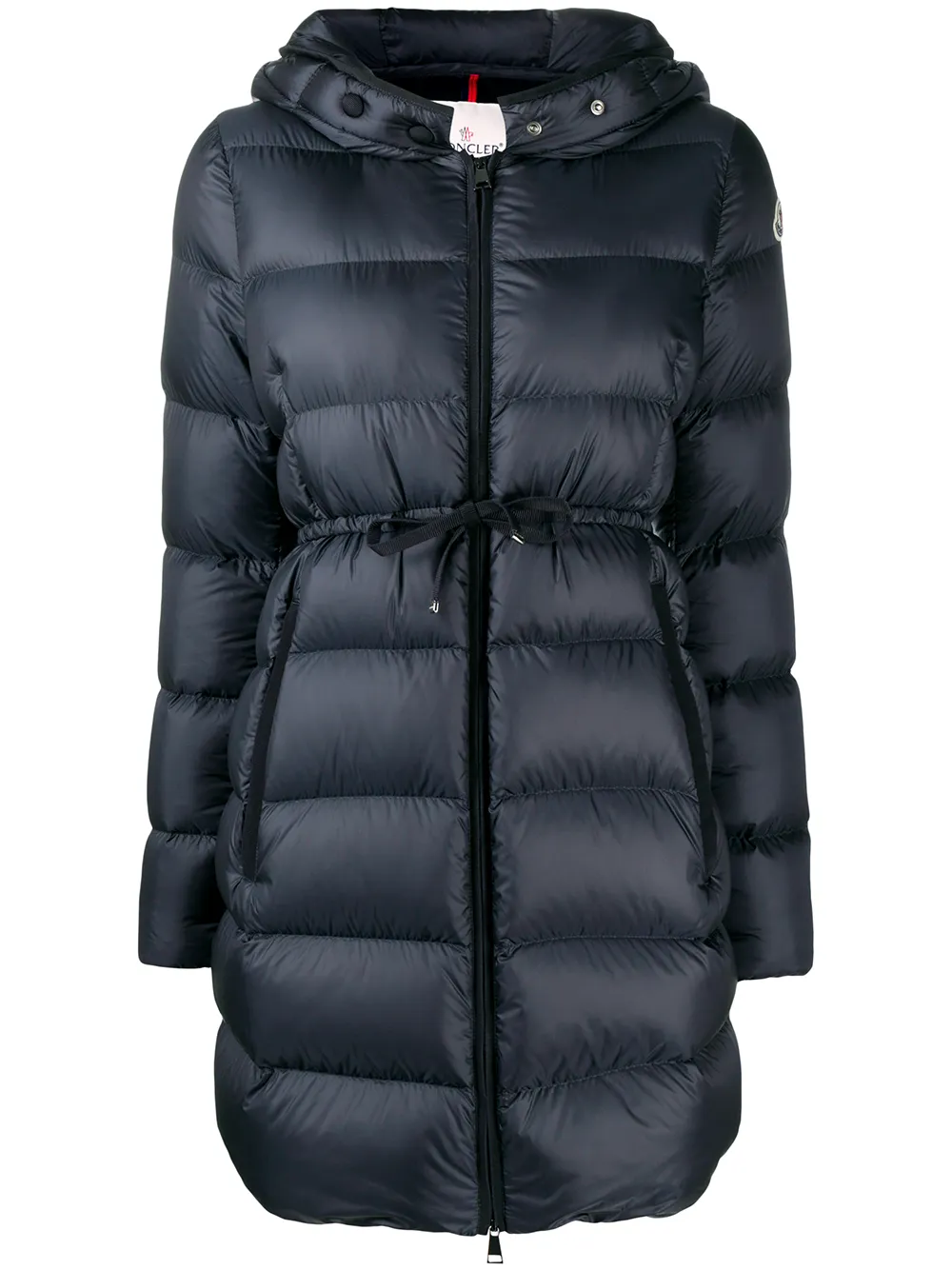 

Moncler tie waist padded coat - Blue