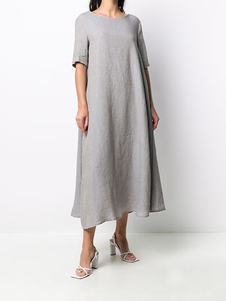 belted linen maxi dress展示图