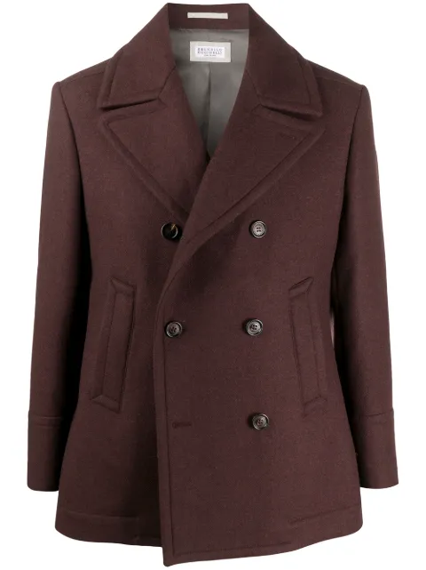 Brunello Cucinelli double breasted pea coat