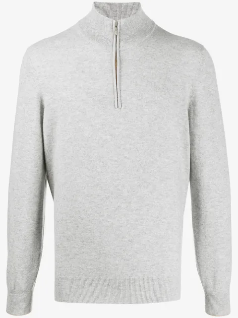 Brunello Cucinelli Kaschmirpullover mit Reißverschluss
