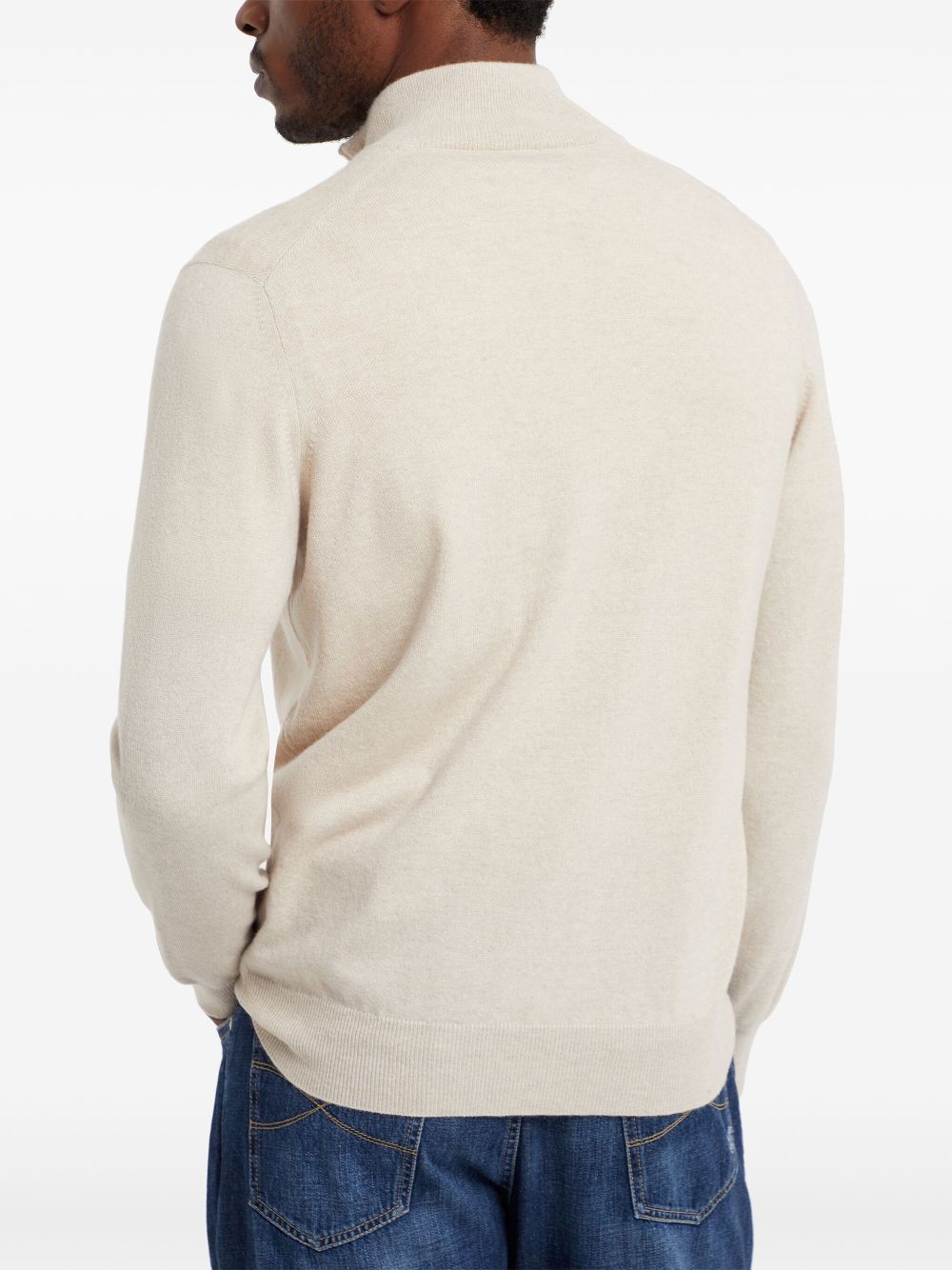 Brunello Cucinelli short-zip knitted jumper Men