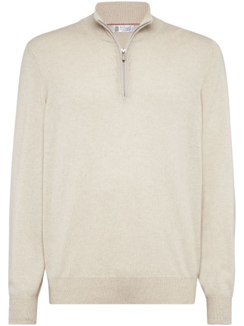 Brunello Cucinelli short-zip knitted jumper Men