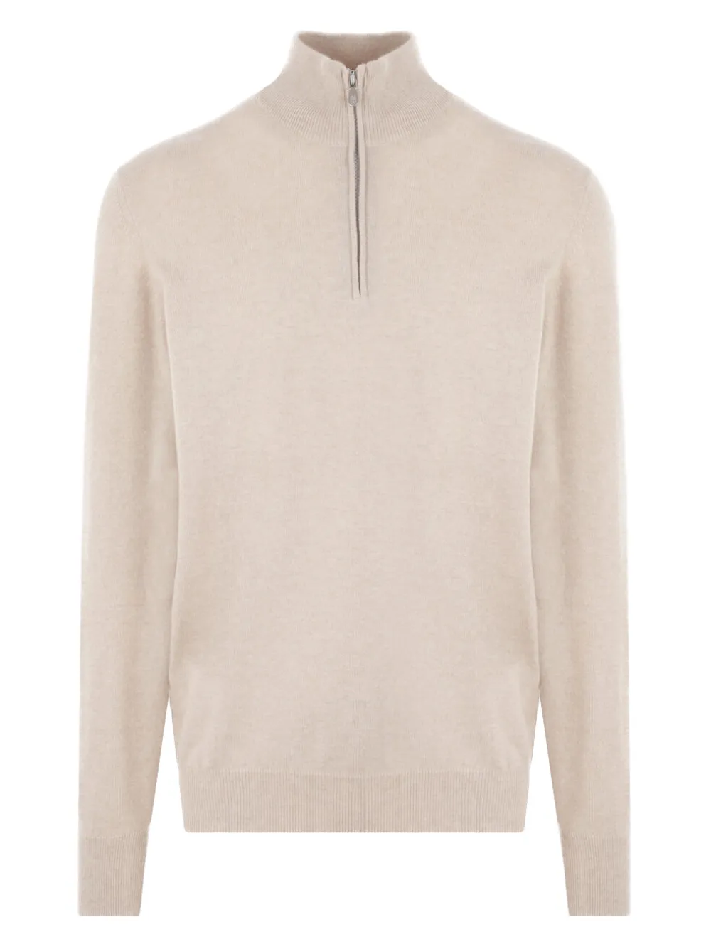 Brunello Cucinelli short-zip knitted jumper | Neutrals | Image 1