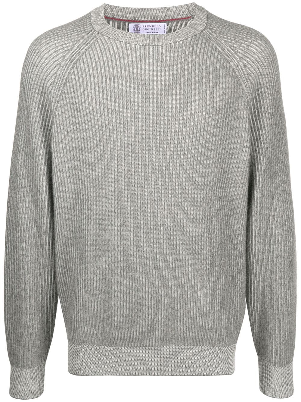 

Brunello Cucinelli crew neck ribbed sweater - Grey