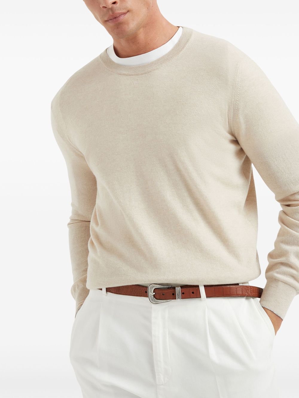 Brunello Cucinelli crew-neck cashmere jumper Men