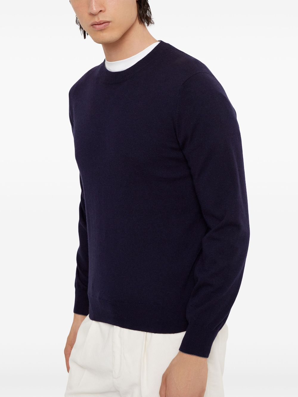 Brunello Cucinelli ribbed-detail cashmere jumper Men