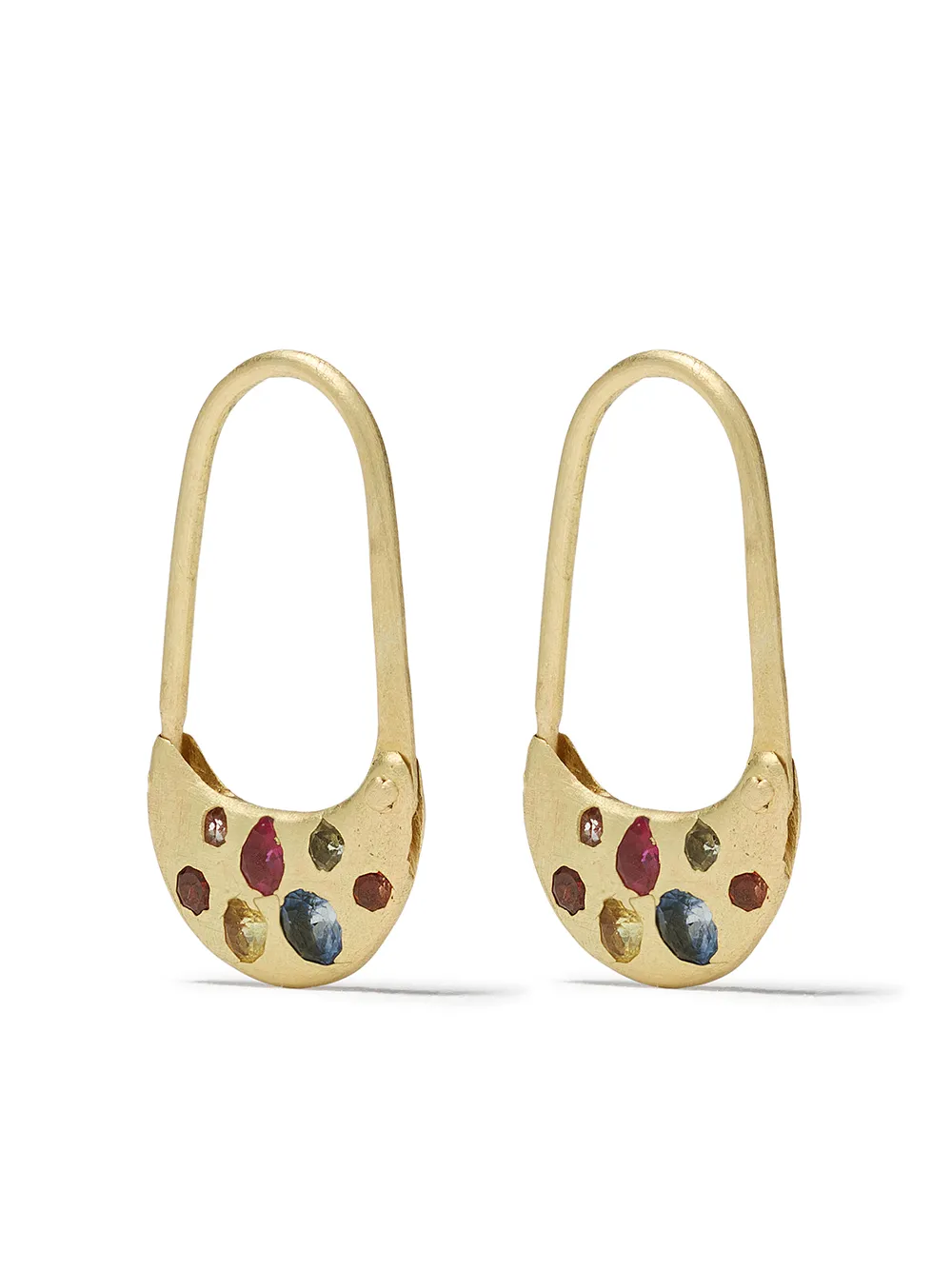 boucles d'oreilles en or 18ct ornées de saphirs