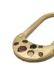 Polly Wales 18kt yellow gold safety pin sapphire earrings