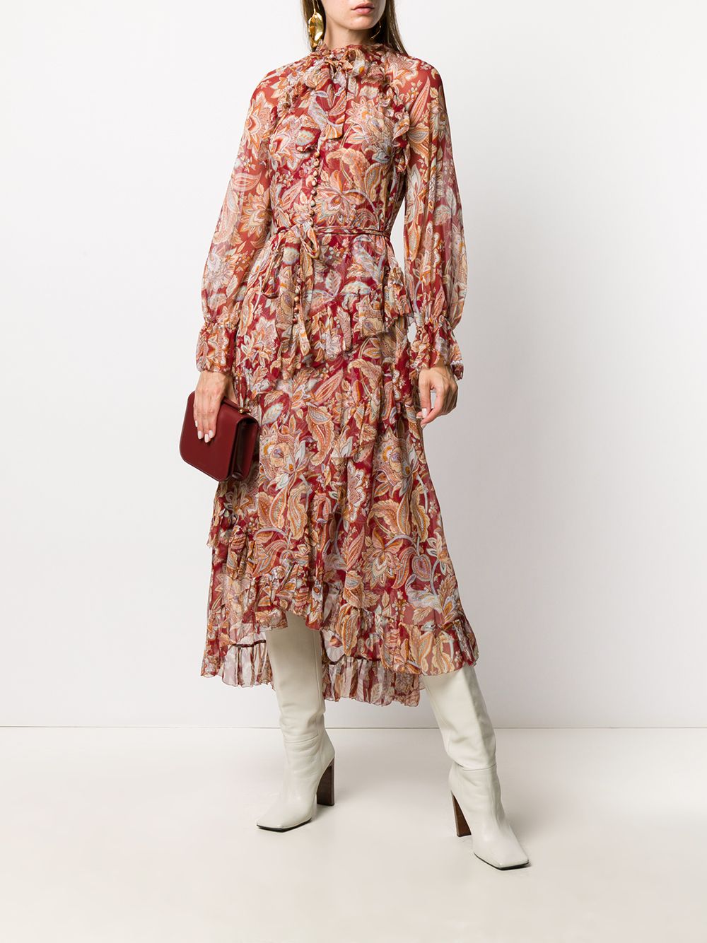 фото Zimmermann paisley print flare dress