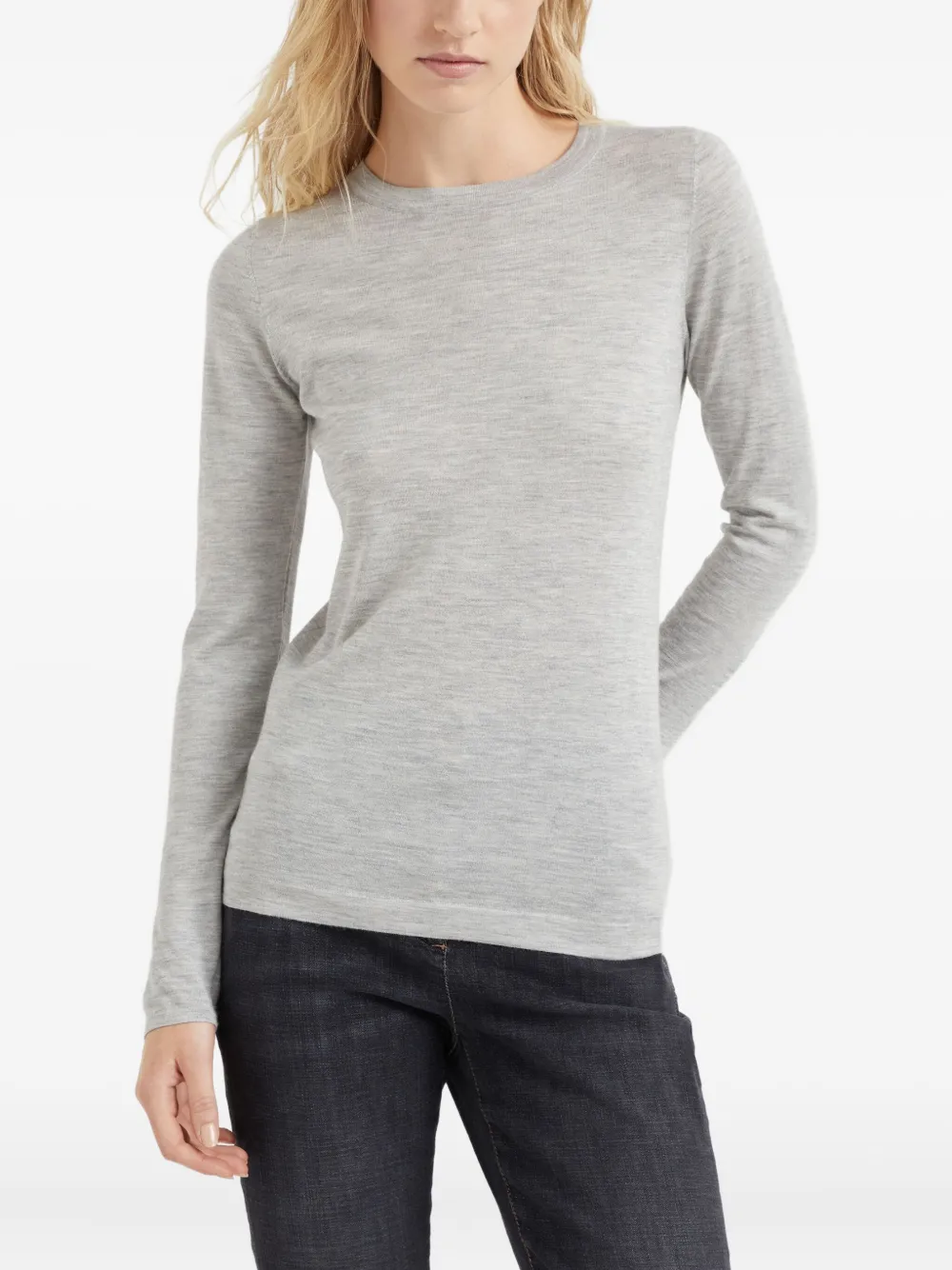  Brunello Cucinelli Fine Knit Jumper - Grey 