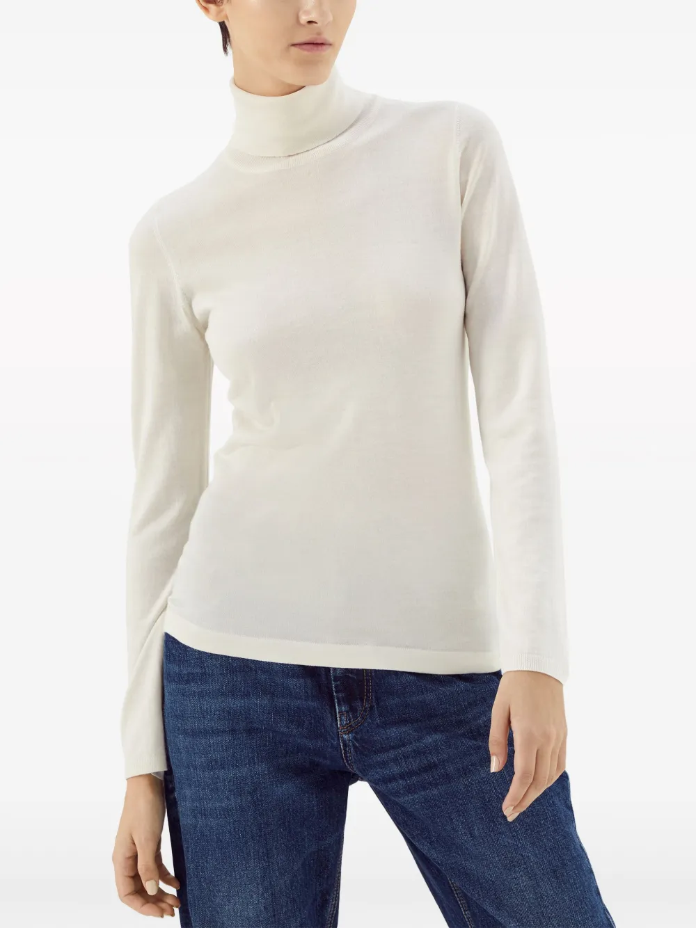 Brunello Cucinelli Long Sleeve T-shirt In White