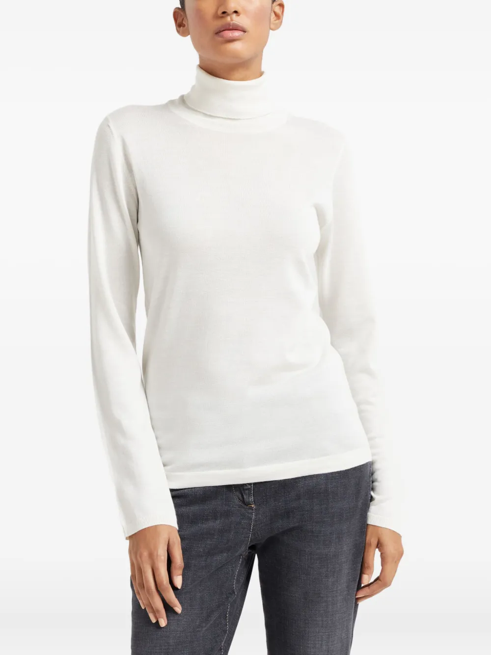  Brunello Cucinelli Long Sleeve T-shirt - White 