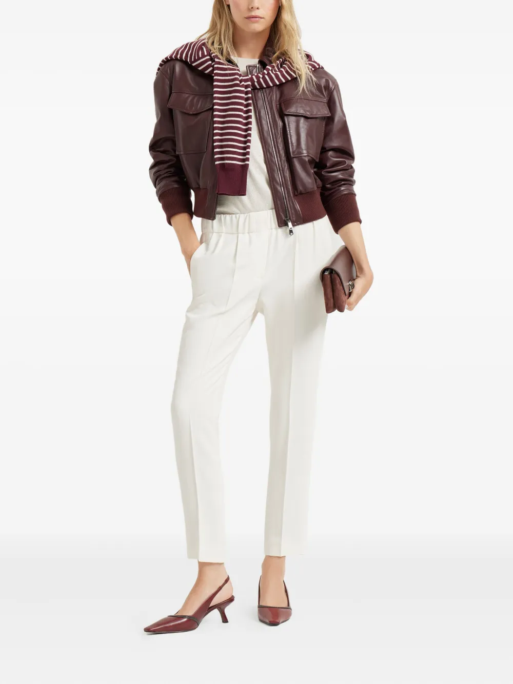 Brunello Cucinelli long-sleeve knitted top | Knitted Tops | Image 2