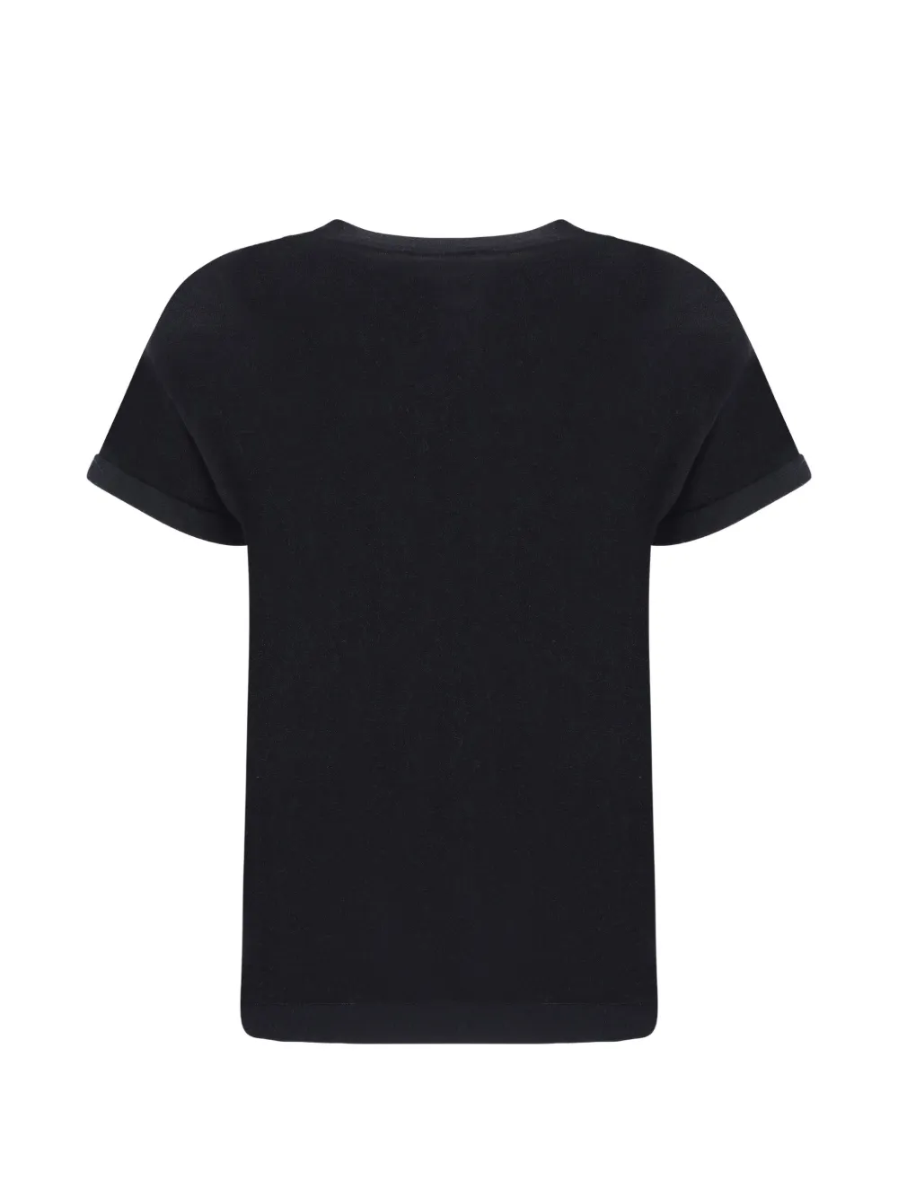  Brunello Cucinelli Gestricktes T Shirt   Schwarz 
