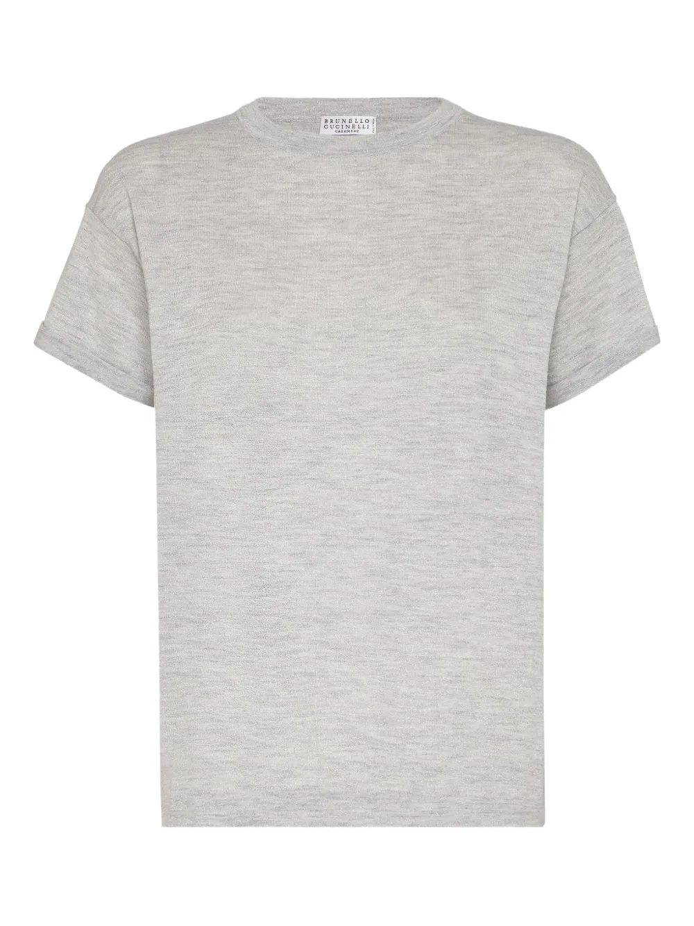Brunello Cucinelli lurex-knit T-shirt | Grey | Image 1
