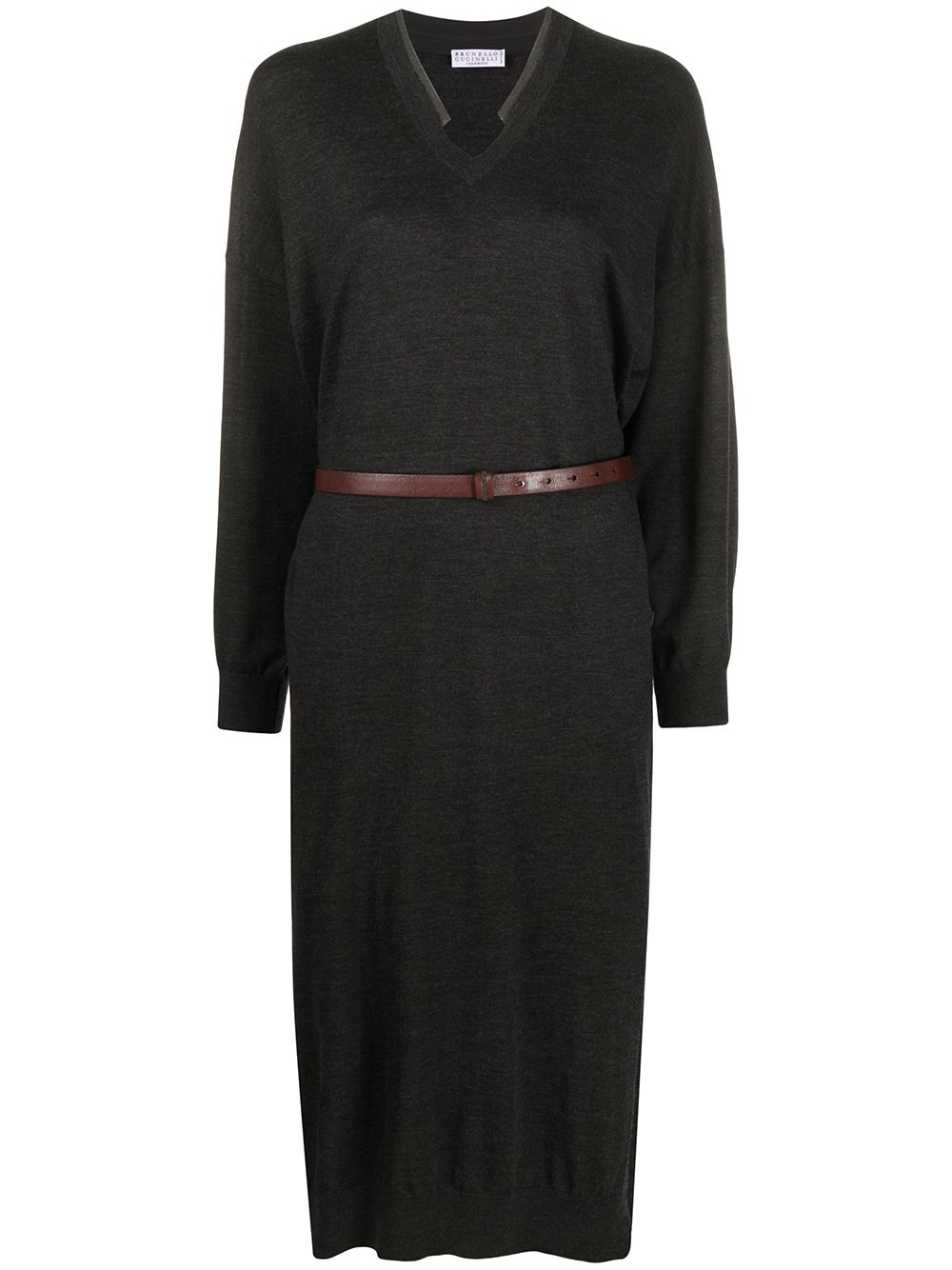 black fine knit jumper dress