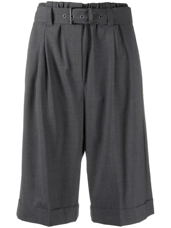 high waisted black bermuda shorts