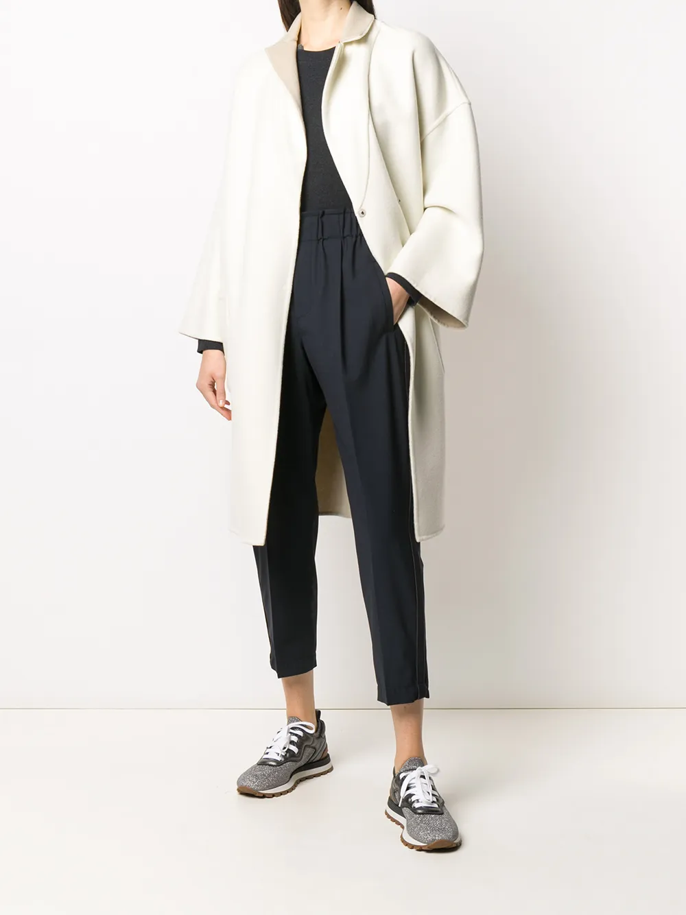 Brunello Cucinelli side stripe cropped trousers | Cropped Trousers | Image 2