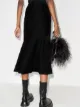 Valentino fluted-hem midi skirt