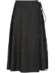 Image 1 of Valentino wrap-style wool midi skirt