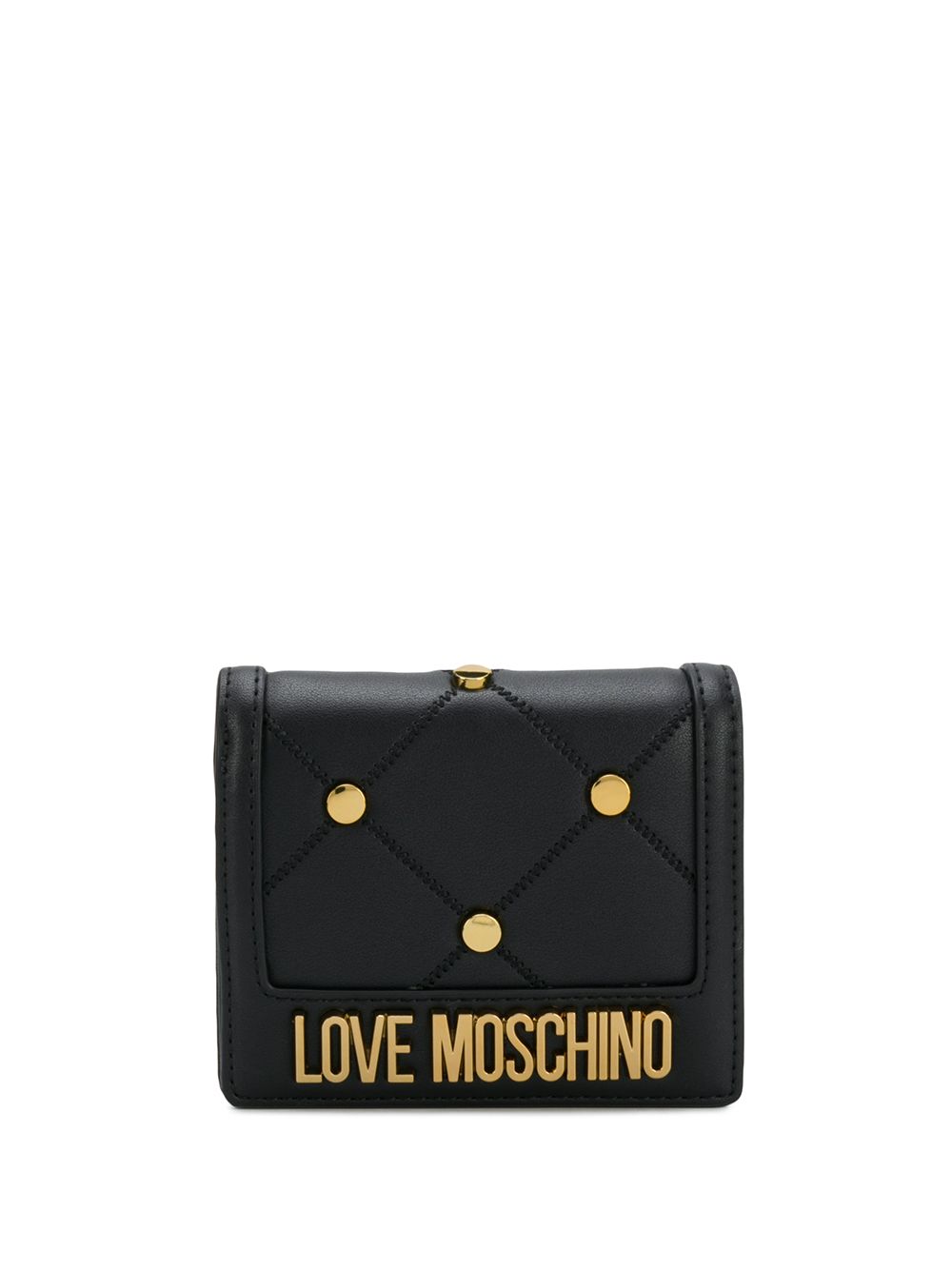 фото Love moschino стеганый кошелек с заклепками